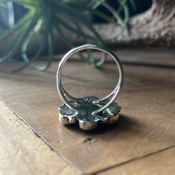 Sterling Silver Turquoise Ring Santa Fe Style Size 6 - Picture 11 of 15